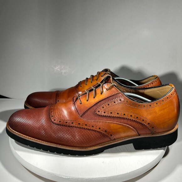 Moretti Gold Label COVENT Mens Leather Dress Shoes Size 14 Brown Lace LIGHT USE main image 12